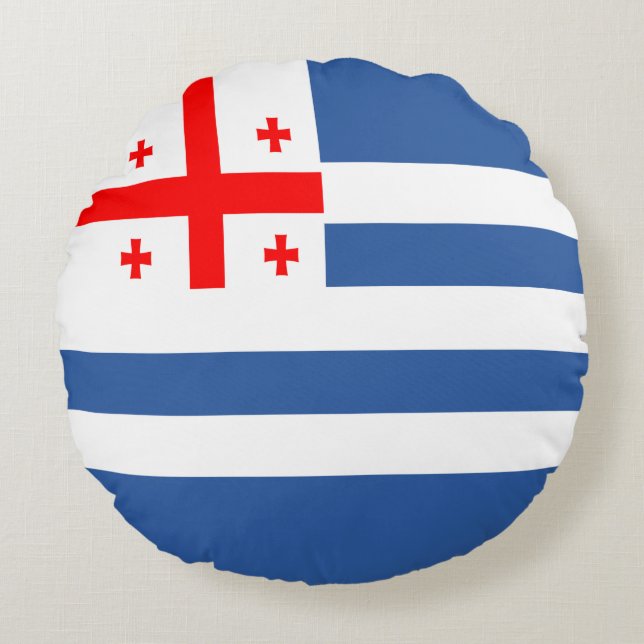 Coussins Ronds Drapeau patriotique d'Adjara (Devant)