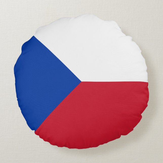 Coussins Ronds Drapeau République tchèque (Dos)
