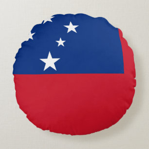 Coussins Ronds Drapeau Samoa