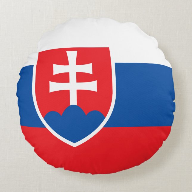 Coussins Ronds Drapeau Slovaquie (Devant)