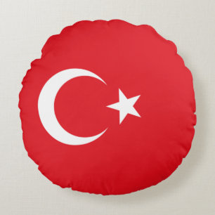 Coussins Ronds Drapeau turc (Turquie)