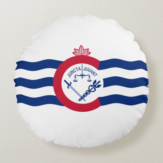 Coussins Ronds Drapeau urbain de Cincinnati (Ohio) (Devant)