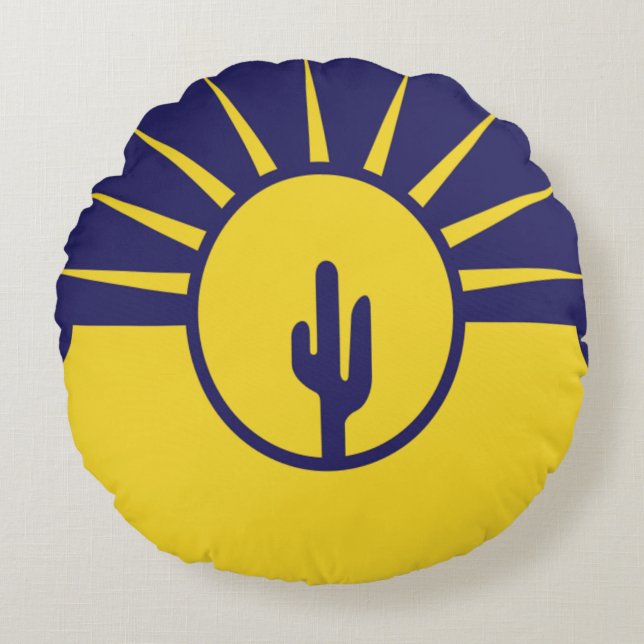 Coussins Ronds Drapeau urbain de Mesa (Arizona) (Devant)