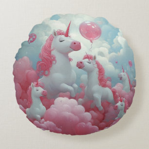 Coussins Ronds Dreamscape Unicorn enchantée