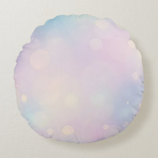 Coussins Ronds Dreamy Pastel Bokeh Arrière - plan