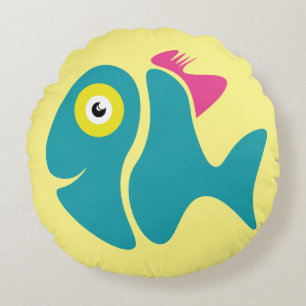 Coussins Ronds Drôle Poisson élégant