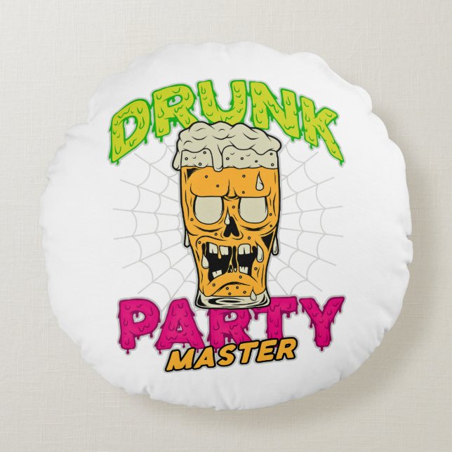 Coussins Ronds Drunk Zombie Pillow (Devant)
