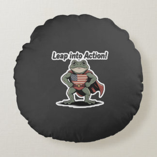 Coussins Ronds eap Into Action! Super Frog Sticker