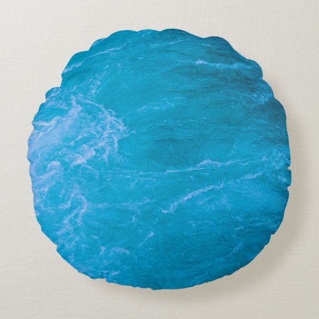 Coussins Ronds Eau bleue claire (Devant)