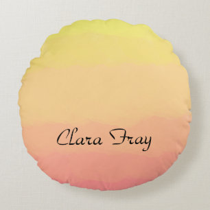 Coussins Ronds eau fraîche du coucher de soleil corail orange