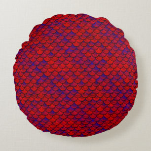 Coussins Ronds Échelles rouge et violet