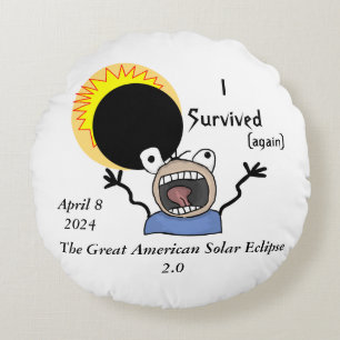 Coussins Ronds Édition de survie de l'éclipse solaire 2024