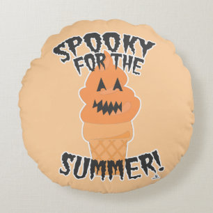 Coussins Ronds Éffrayant Summer Fun Summerween Cartoon Cone