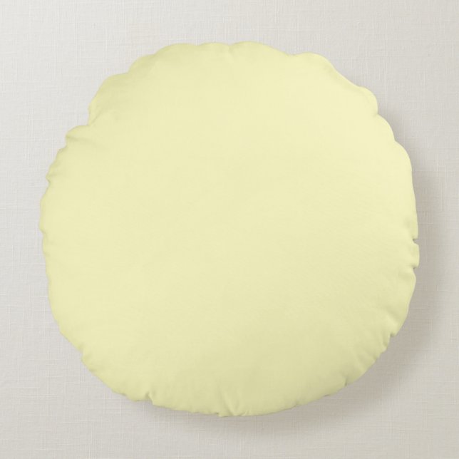 Coussins Ronds Eggshell (couleur solide) (Devant)