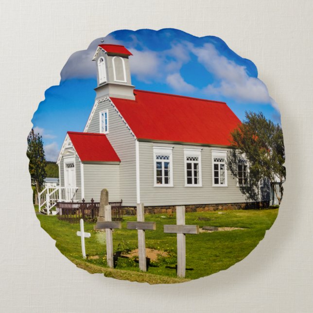 Coussins Ronds Église islandaise (Devant)