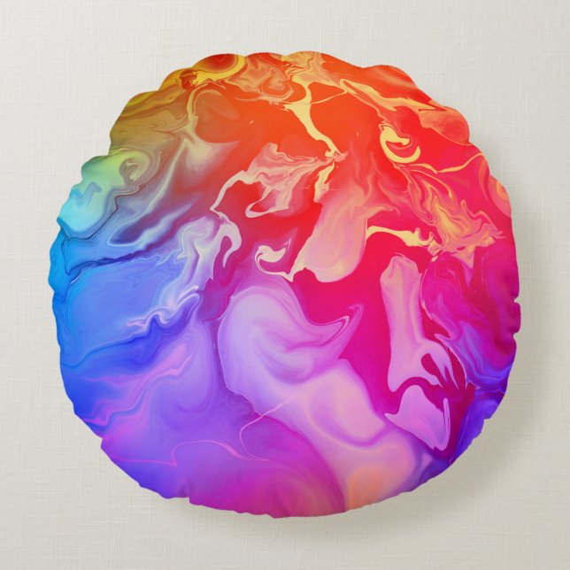 Coussins Ronds Electric Spectrum in Motion (Devant)