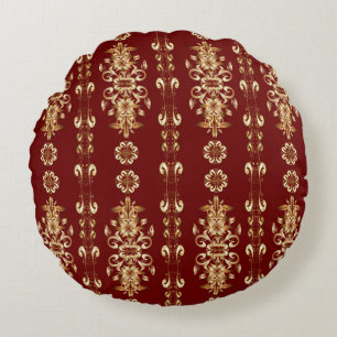 Coussins Ronds Elégance d'or : Motif classique d'Orient.