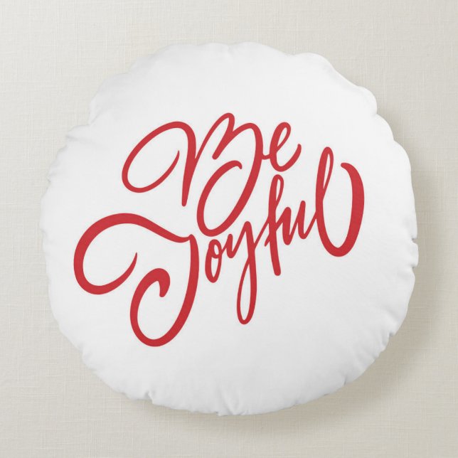 Coussins Ronds Elégant Be Joyful Holiday Design (Devant)