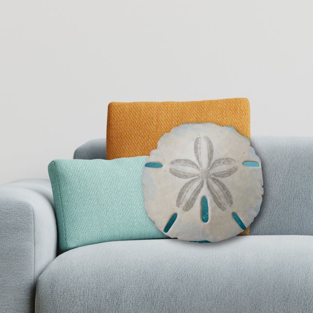 Coussins Ronds Élégant Décor de Plage Dollar de Sable (Créateur téléchargé)