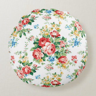 Coussins Ronds Elégant motif floral avec élément de design Rose