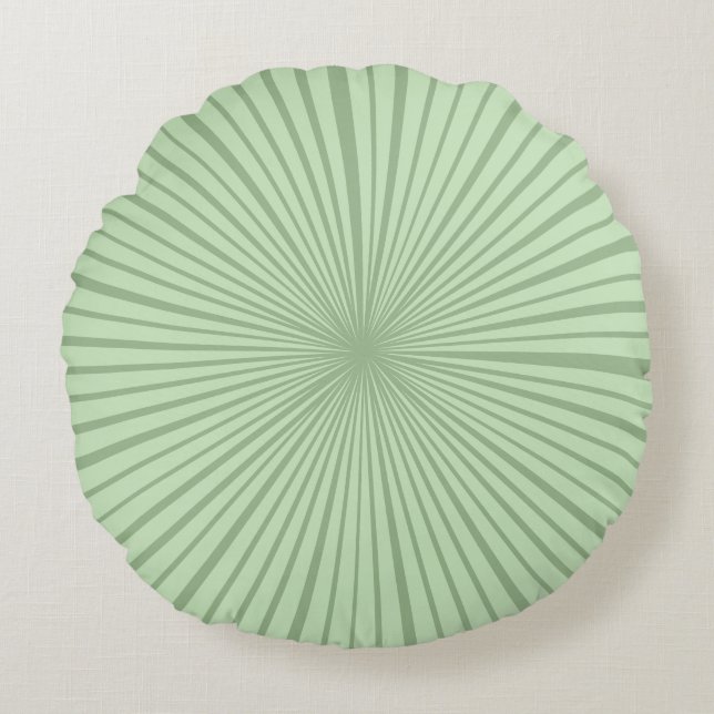 Coussins Ronds Elégant Sage Green Wheel tendance tendance (Devant)