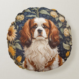 Coussins Ronds Élégant tournesol Cavalier King Charles Spaniel