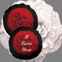Élégante Rose rouge Je t'aime Photographie Noir