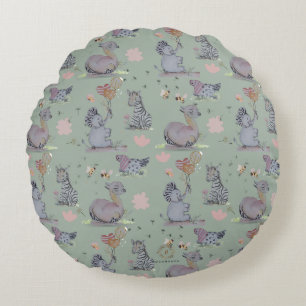 Coussins Ronds "Eleze Elephant & Polka Hen" Boganhues