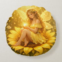 Elfe délicate sur un tournesol 