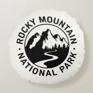 Coussins Ronds Emblem du parc national des Rocheuses