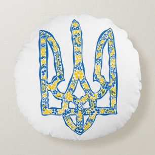 Coussins Ronds Emblème national de l'Ukraine