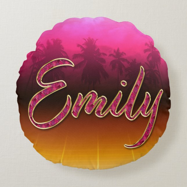 Coussins Ronds Emily Prénom (Devant)