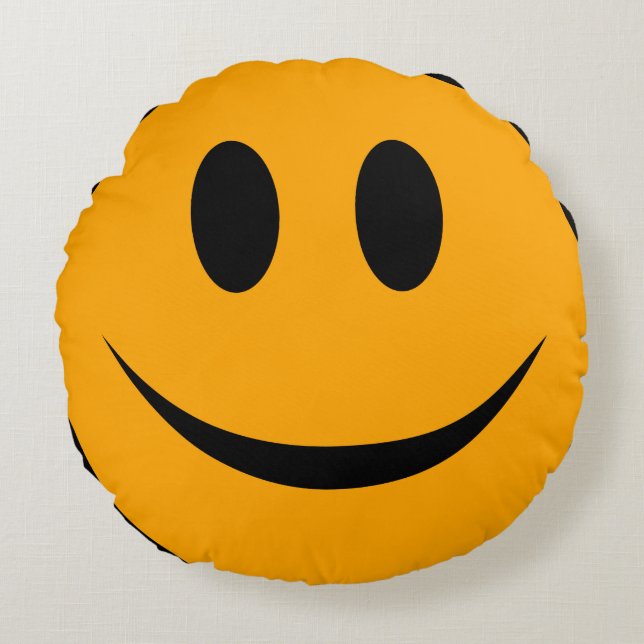 Coussins Ronds Emoji du visage souriant (Devant)