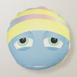 Coussins Ronds Emoji fatigué