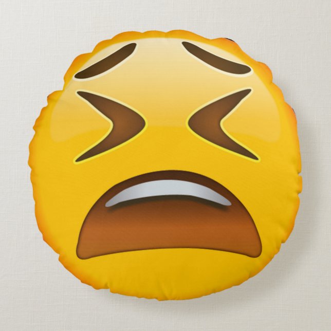 Coussins Ronds Emoji ivre (Devant)