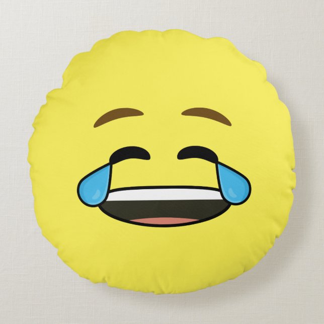 Coussins Ronds Emoji riant (Devant)