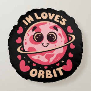 Coussins Ronds En orbite amoureuse