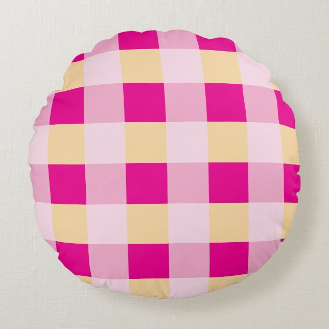 Coussins Ronds en vichy Motif (Devant)