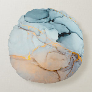 Coussins Ronds Encre, peinture, abstraite. Fermeture du tableau. 