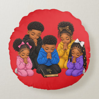 Coussins Ronds Enfants priant