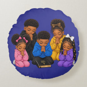 Coussins Ronds Enfants priant