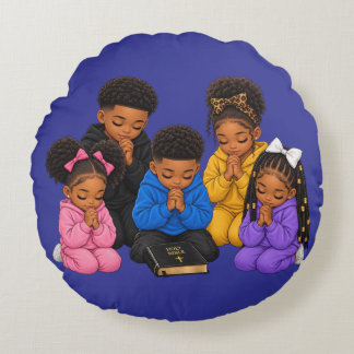 Coussins Ronds Enfants priant