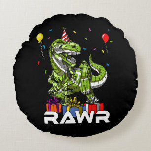 Coussins Ronds Enfants T-Rex Dinosaur Robot Rawr Anniversaire Boy