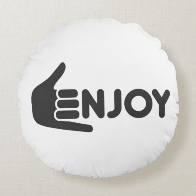 Coussins Ronds Enjoy T-Shirt (Devant)