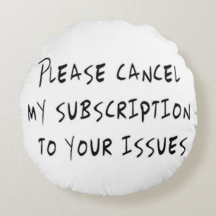 Coussins Ronds Énonciations drôles sarcastiques et sarcasme salé