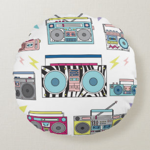 Coussins Ronds Ensemble de divers lecteurs de cassettes vintages.