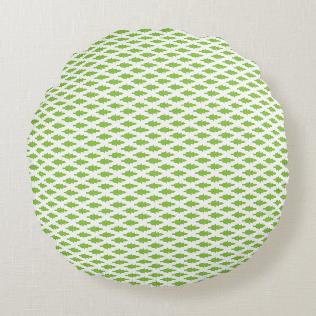 Coussins Ronds Ensemble de dossiers verts botaniques (Devant)