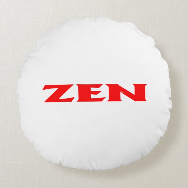 Coussins Ronds Epilateur de Jeu de poly blanc rouge zen (Devant)