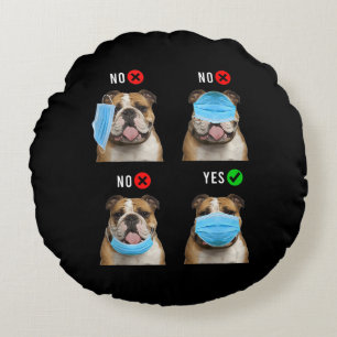 Coussins Ronds Équipe cycliste English Bulldog Right Wear Face Ma