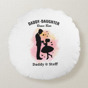Coussins Ronds Équipe de danse papa-fille (3) T-shirt